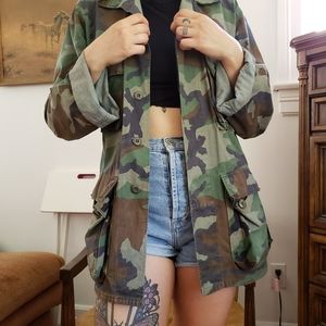 Vintage Oversized Camo Jacket S/M